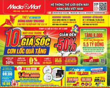 MediaMart khuyến mãi lớn dịp đồng khai trương 2 siêu thị