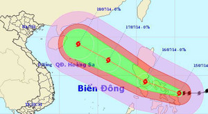 Siêu bão Rammasun tăng cấp, đổi hướng di chuyển