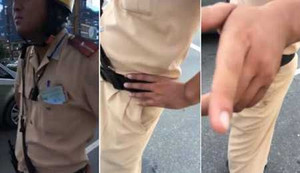 Clip: Tài xế lý sự bắt cảnh sát giao thông xin lỗi