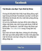 Nhiều người dùng Facebook tại Việt Nam bị khóa tài khoản