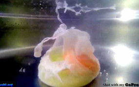Video: Thả camera vào nước sôi để quay trứng luộc