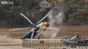 Clip cận cảnh trực thăng MI-8 của Nga rơi