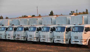 70 xe tải nhân đạo Nga đã đến Ukraine