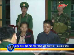 Đôi nam nữ vận chuyển 11 bánh heroin sa lưới