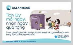 'Tích lũy mỗi ngày, nhận ngay quà tặng' tại OceanBank