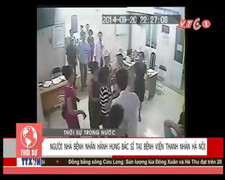 Clip: Người nhà bệnh nhân đánh bác sỹ viện Thanh Nhàn vỡ xương gò má