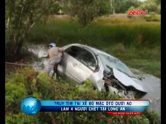 Truy tìm tài xế bỏ mặc ôtô dưới ao làm 4 người chết