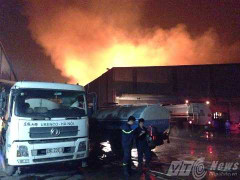 40 xe nước được điều động chữa cháy KCN Quang Minh