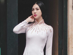 Á hậu Trà Giang khoe vẻ đẹp đài các trong tà áo dài
