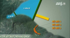 Clip: Núi Ba Vì nứt toác, nguy cơ đổ sập