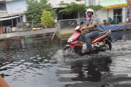 TP.HCM: Hai trận mưa, cả tuần đường ngập trong nước thối