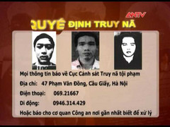 Lệnh truy nã đối tượng trộm cắp tài sản 29/10