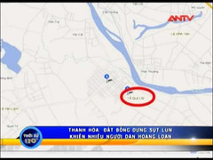 Thanh Hóa: Hố lún bất thường rộng 10m sát nhà dân