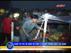 Lái xe nghe điện thoại cán chết một gia đình bị khởi tố