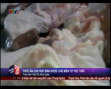 Kinh hoàng lời kể phụ bếp chế biến lợn bệnh, lợn thối cho học sinh tiểu học