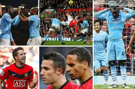 5 khoảnh khắc khó quên trận derby Manchester