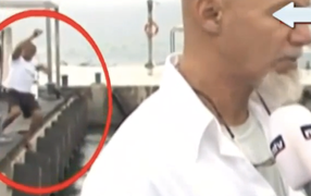 Gặp họa khi chụp ảnh tự sướng vô tình lọt ống kính truyền hình