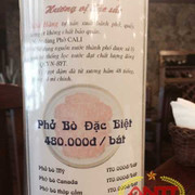 Một bát phở, hai chiếc quẩy giá gần 600.000 đồng