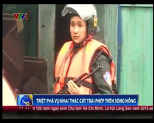 Gần 200 cảnh sát vây bắt cát tặc lộng hành trên sông Hồng