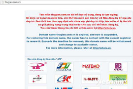 Tịch thu tên miền một loạt website