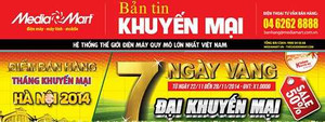 MediaMart tăng thêm 7 ngày Vàng Tháng khuyến mại