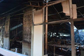 Sau tiếng nổ lớn, cả xưởng in cháy ngùn ngụt