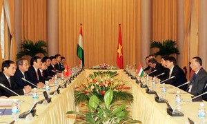 Chủ tịch nước hội đàm với Tổng thống Hungary