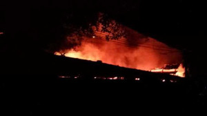 Cháy lớn chợ Xín Mần ở Hà Giang