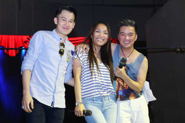 Lệ Quyên, Hồng Ngọc mặt mộc tập luyện cùng Mr Đàm