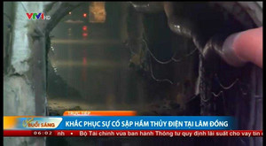 Sập hầm thủy điện Đạ Dâng: Nước trong hầm dâng cao hơn 1 mét