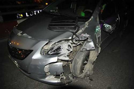 Tai nạn liên tiếp trên một cầu vượt ở Hà Nội