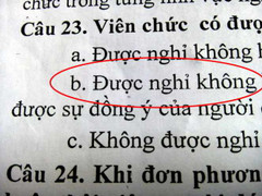 Đề thi viên chức bị lộ đáp án: Vẫn công nhận kết quả