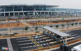 Nhà ga T2 Nội Bài nhìn từ flycam