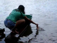 Ngỡ ngàng cảnh câu cá hổ như phim kinh dị