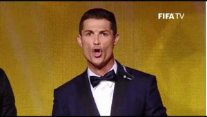 Video: Ronaldo hét to khi nhận Quả bóng vàng 2014
