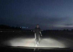 Người đàn ông xuất hiện bất ngờ trên cao tốc khiến tài xế 'bó tay'