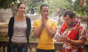 David Phạm cùng người mẫu Nga rong chơi tại Ninh Bình