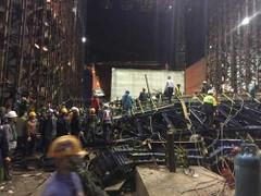 Hiện trường vụ sập giàn giáo ở Formosa khiến 14 người tử vong