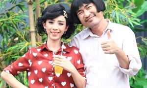Vợ chồng 'hoa hậu hài' Thu Trang hài hước với tạo hình mới