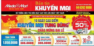 Media Mart tung khuyến mại 10 ngày cao điểm dịp nghỉ lễ 30/4