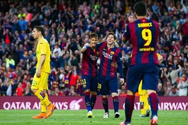 Bộ ba Messi-Suarez-Neymar lập kỷ lục ghi hơn 100 bàn/mùa