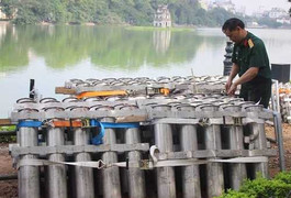 Ngắm trận địa pháo hoa hoành tráng trước giờ khai hỏa ở Hoàn Kiếm