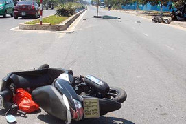 Lái xe tốc độ cao đâm vào cô gái, nam thanh niên chết thảm