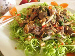 Cách làm món nộm rau muống thịt bò tuyệt ngon