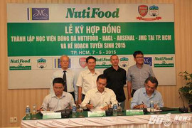 Học viện Nutifood HAGL Arsenal JMG chính thức thành lập