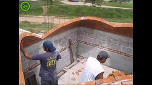 Tròn mắt xem xây mái nhà bằng gạch