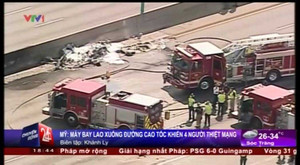 Mỹ: Máy bay lao xuống đường, 4 người thiệt mạng