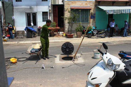 Hố ga phát nổ, người đàn ông bị cháy đen