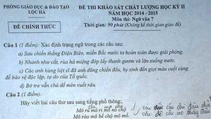 Đề thi 'tiếng Hà Tĩnh' xôn xao dư luận