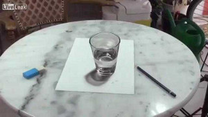 Bạn sẽ bị chiếc cốc trong clip làm cho ảo giác